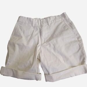 Old Navy Men's White Flat Front Shorts